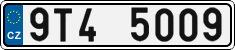 License plate of the Czech Republic, Cars (2001)