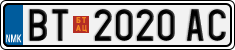 License plate of North Macedonia, Regular plates (2012)
