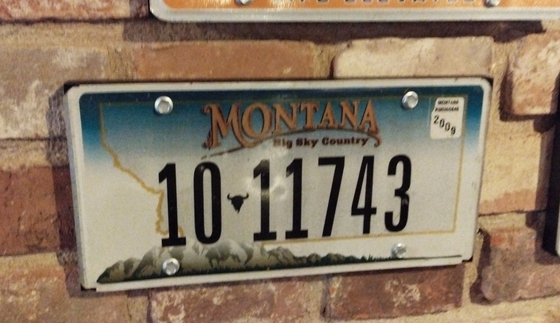 10-11743, License plate without vehicle 