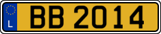 License plate of Luxembourg, 2003 year system