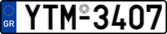 License plate of Greece, Cars