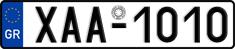 License plate of Greece, Cars