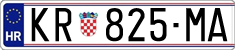 License plate of Croatia, Regular plates