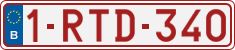 License plate of Belgium, Regular plates (2010)