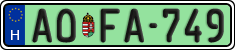 license plates of Hungary, Regular plates (2022)