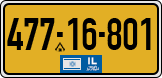 License plate of Israel, Regular plates
