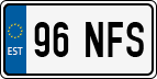 License plate of Estonia, Regular car plates (US-size)