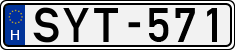 license plates of Hungary, Cars (1990)