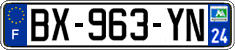 French license plate, SIV (ordinary)