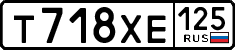 License plate Russia, Cars