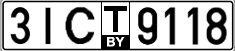 License plate Belarus, Transit plates (2004)