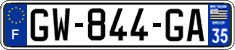 French license plate, SIV (ordinary)