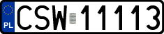 License plates of Poland, Regular car plates