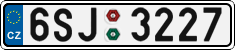 License plate of the Czech Republic, Cars (2001)