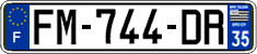 French license plate, SIV (ordinary)
