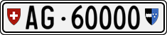 License plate of Switzerland, Cars