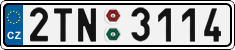 License plate of the Czech Republic, Cars (2001)
