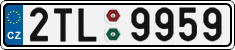 License plate of the Czech Republic, Cars (2001)