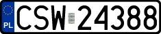 License plates of Poland, Regular car plates