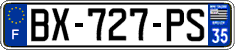 French license plate, SIV (ordinary)