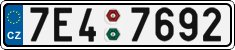 License plate of the Czech Republic, Cars (2001)