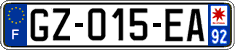 French license plate, SIV (ordinary)