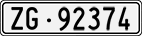 License plate of Switzerland, Cars