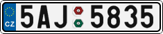 License plate of the Czech Republic, Cars (2001)