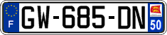 French license plate, SIV (ordinary)
