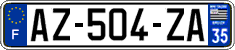 French license plate, SIV (ordinary)