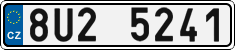 License plate of the Czech Republic, Cars (2001)