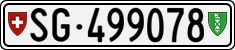 License plate of Switzerland, Cars