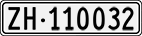 License plate of Switzerland, Cars