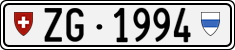 License plate of Switzerland, Cars