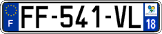 French license plate, SIV (ordinary)