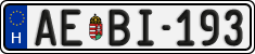 license plates of Hungary, Regular plates (2022)