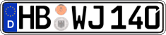 German license plate, Regular plates