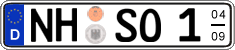 German license plate, Seasonal plates