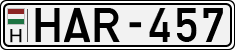 license plates of Hungary, Cars (1990)