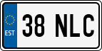 License plate of Estonia, Regular car plates (US-size)