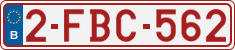 License plate of Belgium, Regular plates (2010)