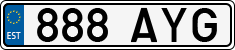 License plate of Estonia, Regular car plates