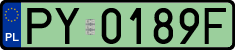 License plates of Poland, Electric vehicles