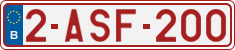 License plate of Belgium, Regular plates (2010)