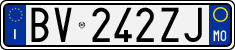 License plate of Italy, Cars (1994 year series)