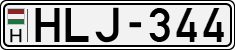license plates of Hungary, Cars (1990)