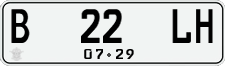 License plate of Indonesia, Regular plates