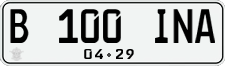 License plate of Indonesia, Regular plates