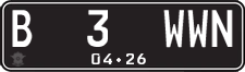 License plate of Indonesia, Regular plates