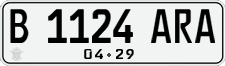 License plate of Indonesia, Regular plates